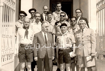 عدد من قادة الكشاف المسلم في المؤتمر والمخيّم الكشفي العربي السابع- ليبيا 1966