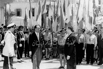 عيد الأضحى 1962 أمام دار الفتوى - الرئيس فؤاد شهاب - الرئيس رشيد كرامي