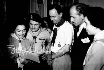 أثناء زيارة سيبولد سكرتير المكتب الكشفي العالمي إلى لبنان 1956